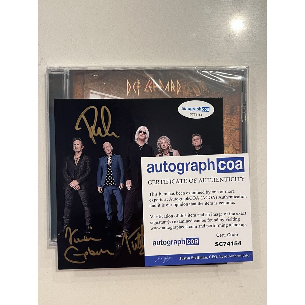 Def Leppard SIGNED Drastic Symphonies CD Autographed ACOA Authenticated #18